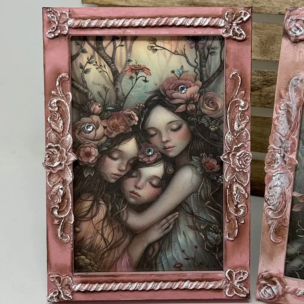 Handcrafted Set of 2 Fantasy Prints Perfect For A Little Girls Room